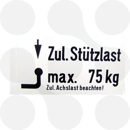 Stützlastschild 75kg