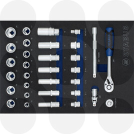 1/2 Einlagen-Set Steckschlüssel 3/8''