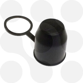 Kugelkappe schwarz, mit Halterung