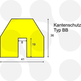 Kantenschutz rt-ws 100cmPU-Sch. TypBB