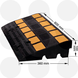 Bordsteinr.L60xB30xH10cmGum.sch-gm. 2Ka.