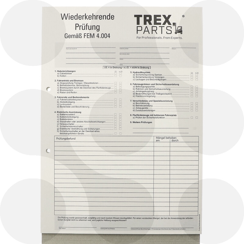 Fiegl Fördertechnik - UVV-Prüfung - FEM 4.004 Prüfung - Gabelstapler